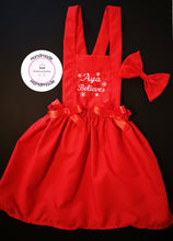 Load image into Gallery viewer, Plain Red Believes Pinafore Dress Outfit 0M -10 years