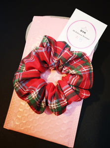 Red Tartan Scrunchie