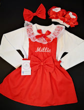 Load image into Gallery viewer, Plain Pinafore Personalised Dress Outfit 0m - 10 years