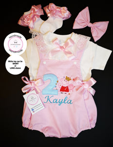 Peppa Birthday Romper Outfit 0m - 24 months