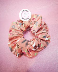 Coral Bunny Scrunchie