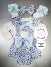 Load image into Gallery viewer, Blue Samantha Bloomer Outfit Newborn -24 months