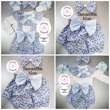 Load image into Gallery viewer, Blue Samantha Bloomer Outfit Newborn -24 months