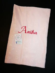 Personalised Blanket Pink / Blue / White