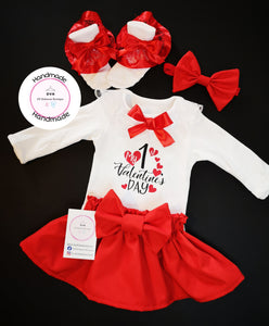 First Valentines Day Plain Whole Outfit 0m - 24 months