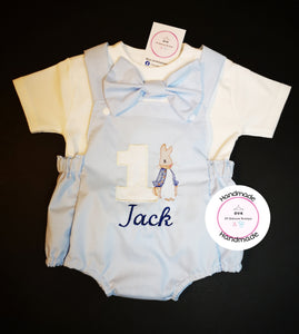 Peter Bunny Romper Birthday Outfit 0m -24 months