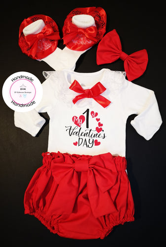 First Valentines Day Bloomer Whole Outfit 0m - 24 months