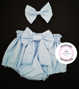 Plain Bloomer and Hairbow Newborn -24 months