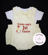 Load image into Gallery viewer, Peter Bunny Easter Romper Outfit 0m -24 months