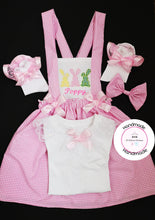 Load image into Gallery viewer, Gingham Three Bunnies Dress Outfit Newborn - 10 years