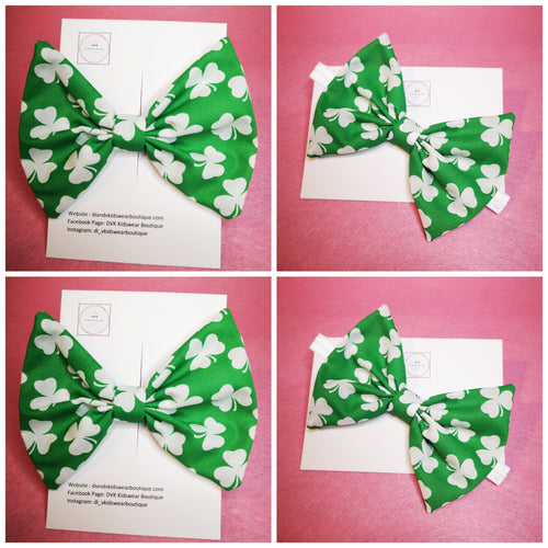 Green Shamrock Maxi Bow