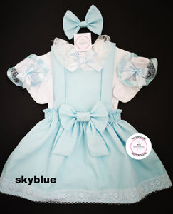 Plain Pinafore Square Dress Outfit 0m - 10 years