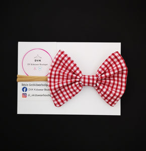 Gingham Baby Headband 3.5 inch