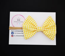 Load image into Gallery viewer, Gingham Baby Headband 3.5 inch