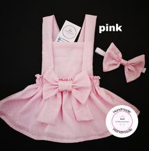 Load image into Gallery viewer, Dotty Pinafore Dress and Hairbow 0m - 10 years