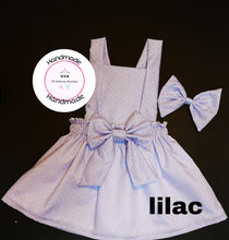 Load image into Gallery viewer, Dotty Pinafore Dress and Hairbow 0m - 10 years