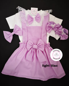 Plain Pinafore Square Dress Outfit 0m - 10 years