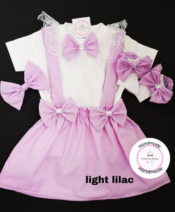 Plain Pinafore Two Strap Dress Whole Outfit Newborn - 10 years