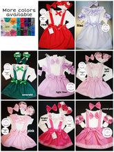 Load image into Gallery viewer, Plain Pinafore Two Strap Dress Whole Outfit Newborn - 10 years