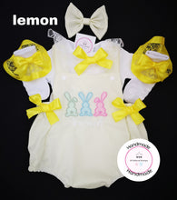 Load image into Gallery viewer, Plain Three Bunnies Romper Outfit  0m - 24 months