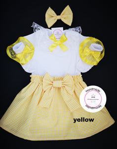 Gingham Skirt Whole Outfit Newborn - 10 years