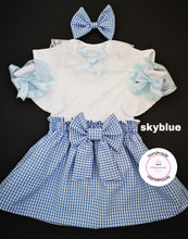 Load image into Gallery viewer, Gingham Skirt Whole Outfit Newborn - 10 years