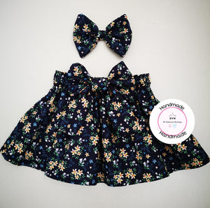 Navy Flora 2 piece set 0m - 10 years