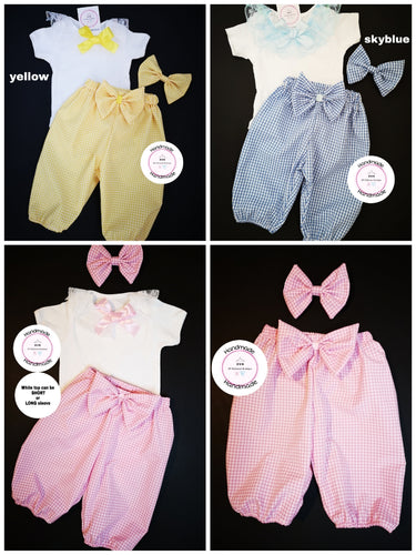 Gingham Pants Outfit 0m - 24 months