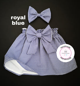 Gingham Skirt and Hairbow 0m - 13 years