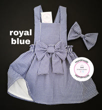 Load image into Gallery viewer, Gingham Pinafore Dress and Hairbow 0m - 13 years