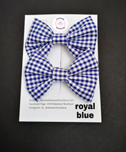 Load image into Gallery viewer, Gingham Pigtail Bow 2 piece 3.5 inch