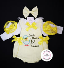 Load image into Gallery viewer, Egg Chick Easter Romper Outfit  0m - 24 months