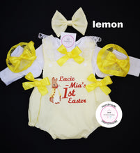 Load image into Gallery viewer, Flopsy Bunny Easter Romper Outfit  0m - 24 months