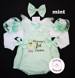 Egg Chick Easter Romper Outfit  0m - 24 months