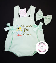 Load image into Gallery viewer, Egg Chick Easter Romper Outfit  0m - 24 months