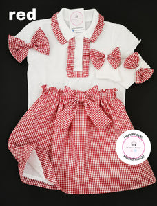 Gingham Skirts Uniform Outfit 2 years - 13 years