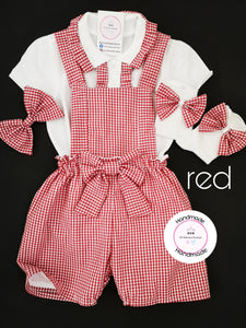 Gingham Playsuit School Uniform Outfit 2 years - 13 years