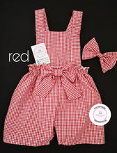 Load image into Gallery viewer, Gingham Playsuit and Hairbow 0m - 10 years