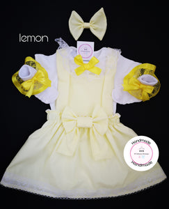 Plain Pinafore Square Dress Outfit 0m - 10 years