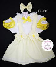 Load image into Gallery viewer, Plain Pinafore Two Strap Dress Whole Outfit Newborn - 10 years