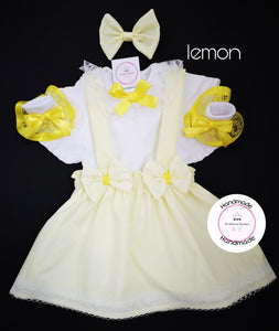 Plain Pinafore Two Strap Dress Whole Outfit Newborn - 10 years