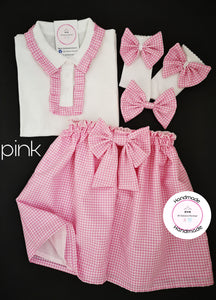 Gingham Skirts Uniform Outfit 2 years - 13 years