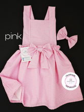 Load image into Gallery viewer, Gingham Pinafore Dress and Hairbow 0m - 13 years