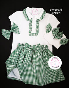 Gingham Skirts Uniform Outfit 2 years - 13 years