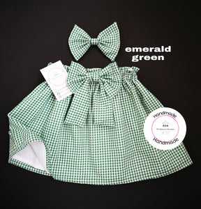 Gingham Skirt and Hairbow 0m - 13 years