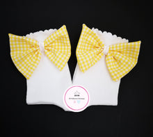 Load image into Gallery viewer, Gingham Bow Sock