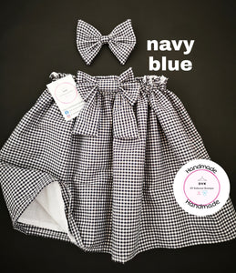 Gingham Skirt and Hairbow 0m - 13 years