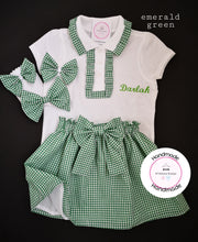 Load image into Gallery viewer, Gingham Personalised Skirts Uniform Outfit 2 years - 13 years