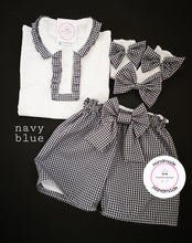 Load image into Gallery viewer, Gingham Short Uniform Outfit 2 years - 10 years