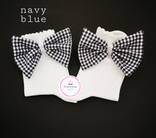 Load image into Gallery viewer, Gingham Bow Sock